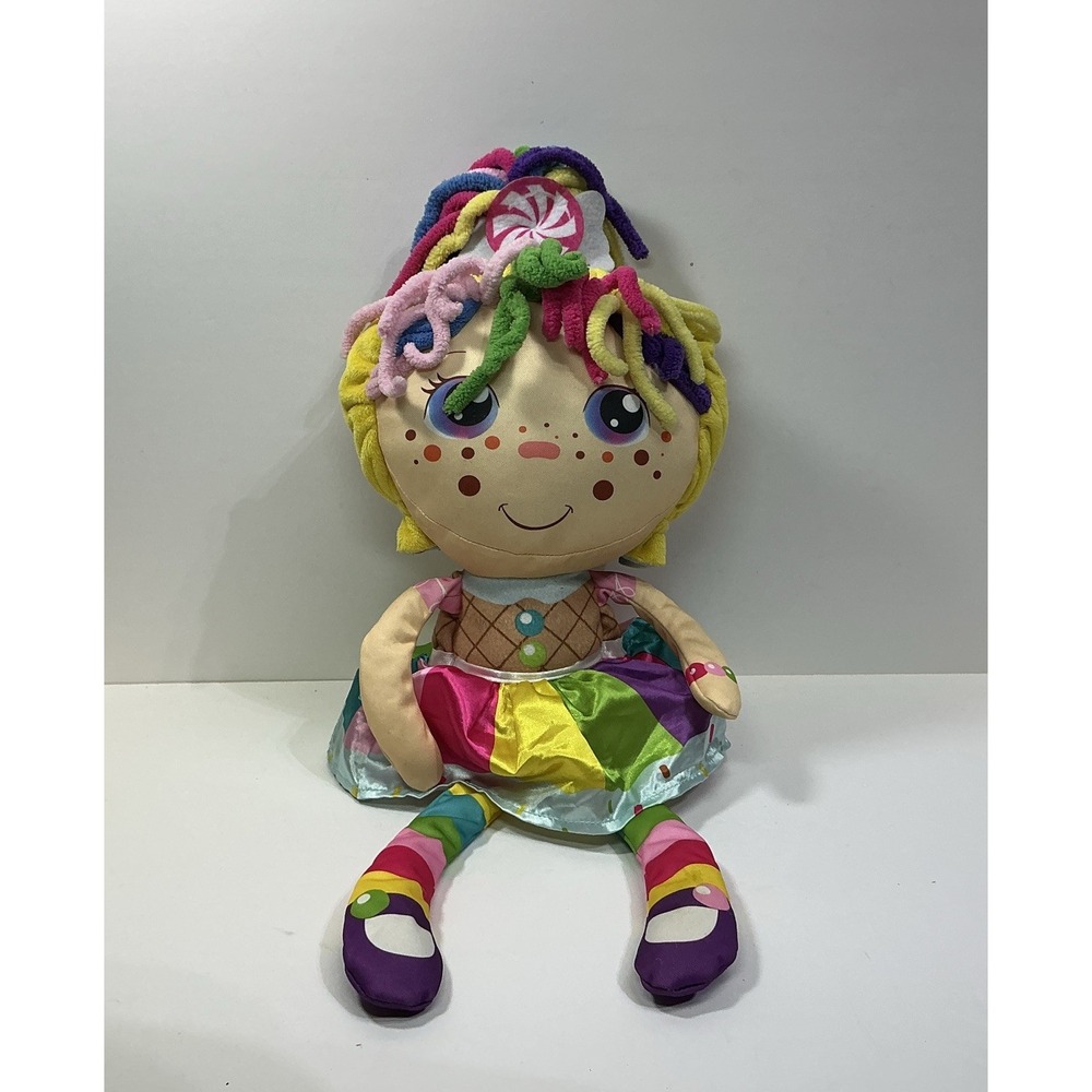 Flip Zee Girls Zandy Candy Cuddly‎ Plush Doll 2-in-1 Rainbow 18in